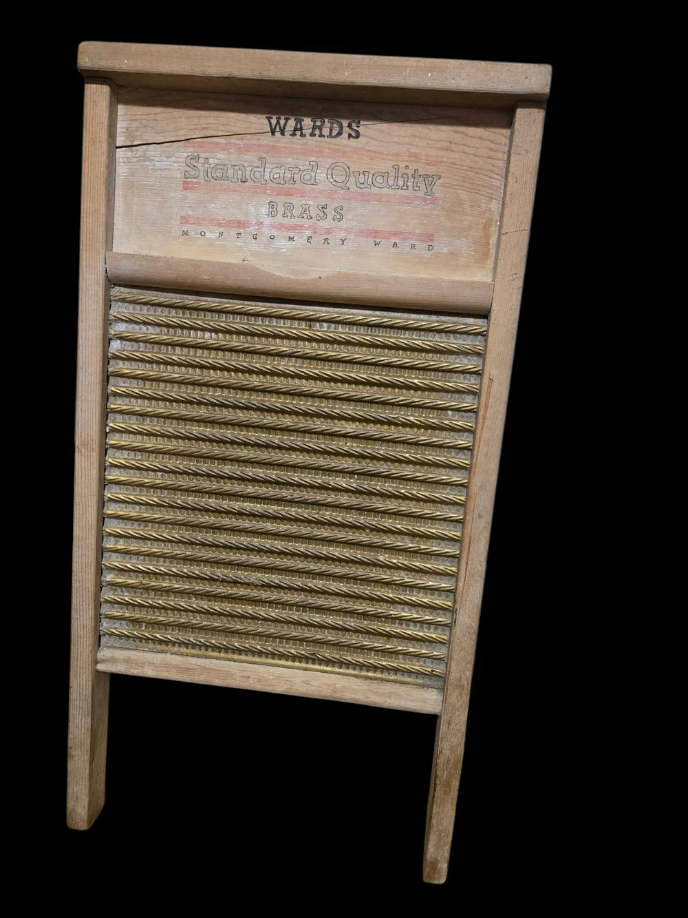 Vintage Wards Standard Quality Brass Washboard Antique Farmhouse Decor Home